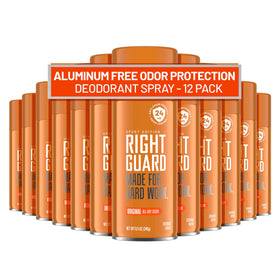 Right Guard Sport Original Scent Deodorant Spray 12 Pack front view