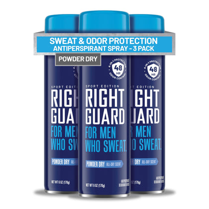 Right Guard Sport Powder Dry Scent Antiperspirant Spray front view