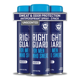 Right Guard Sport Unscented Antiperspirant Spray 6oz front view