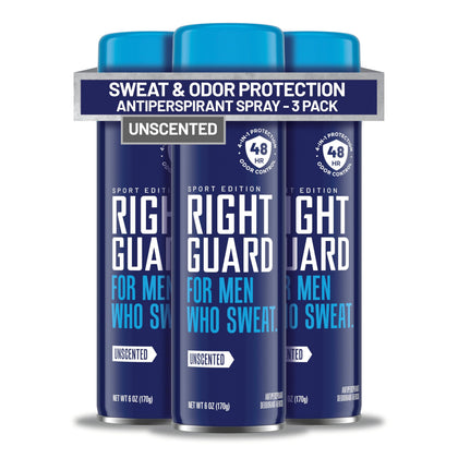 Right Guard Sport Unscented Antiperspirant Spray 6oz front view