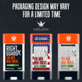 Right Guard Xtreme Defense Antiperspirant Deodorant Gel tube close-up