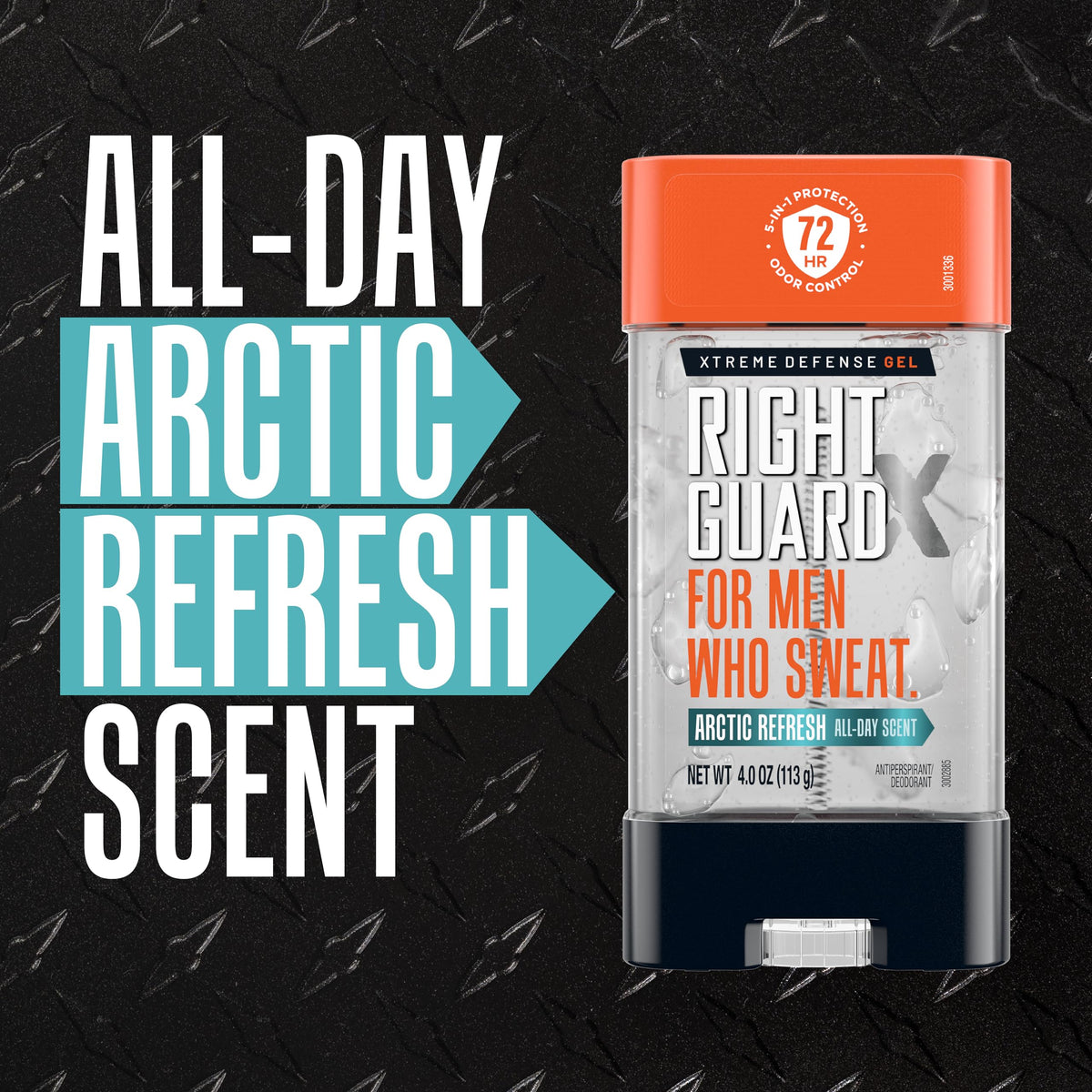 Right Guard Xtreme Defense Antiperspirant Gel 4-pack display