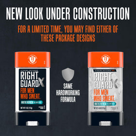 Right Guard Xtreme Defense Antiperspirant Gel packaging side view