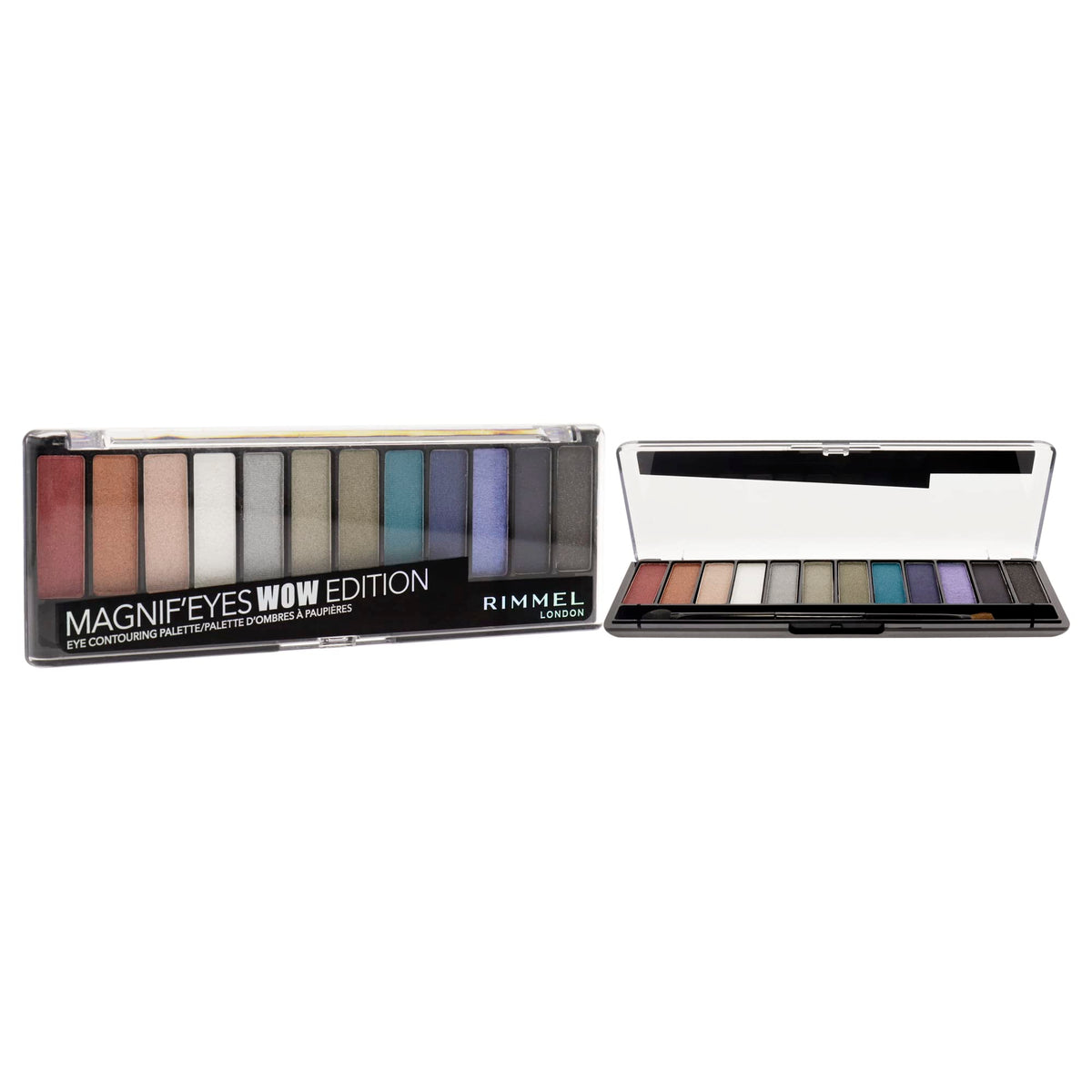 Rimmel Magnif'Eyes Eyeshadow Palette close-up of shimmer texture