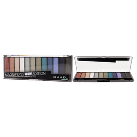 Rimmel Magnif'Eyes Eyeshadow Palette with makeup brushes