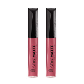 Rimmel Stay Matte Liquid Lip Colour Rose & Shine front view