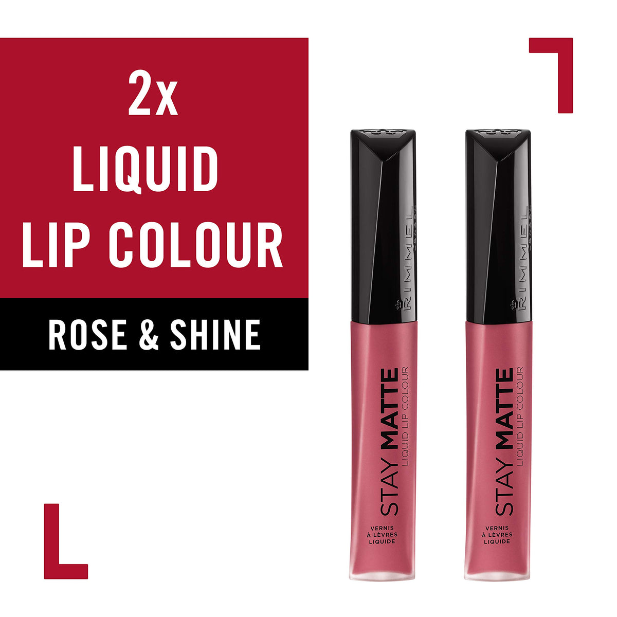 Rimmel Stay Matte Liquid Lip Colour Rose & Shine packaging