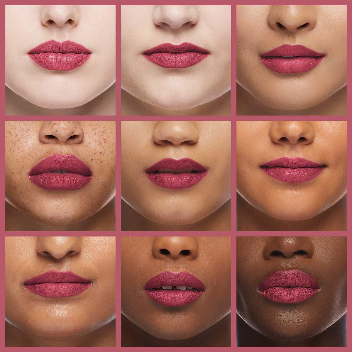 Rimmel Stay Matte Liquid Lip Colour Rose & Shine texture swatch
