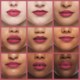 Rimmel Stay Matte Liquid Lip Colour Rose & Shine texture swatch