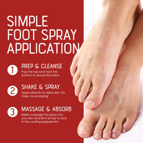 Rinse Bath & Body Peppofoot Peppermint Foot Spray with peppermint leaves