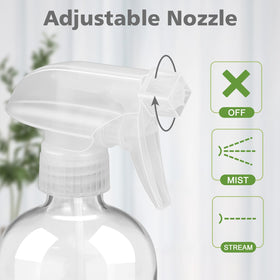 Rionisor 16 oz glass spray bottle adjustable nozzle close-up