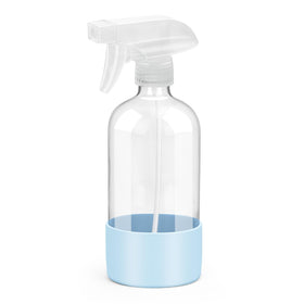 Rionisor 16 oz glass spray bottle front view with silicone sleeve
