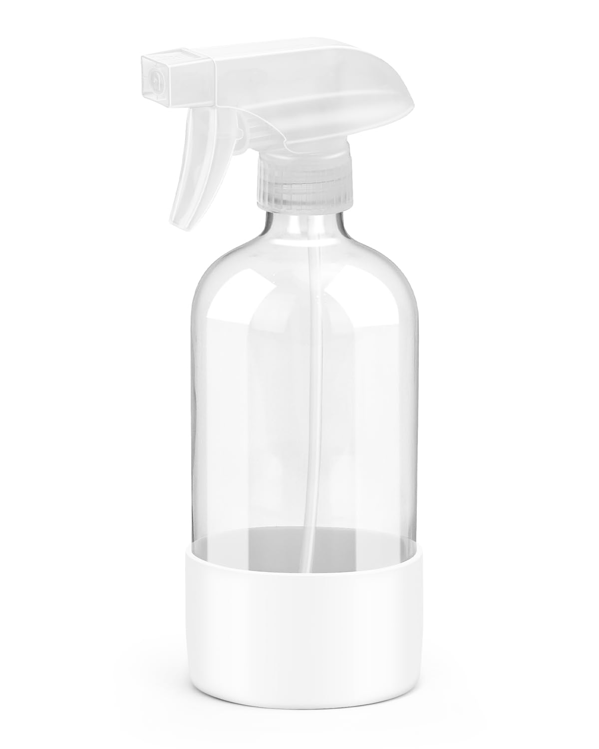Rionisor 16 oz glass spray bottle with silicone sleeve front view