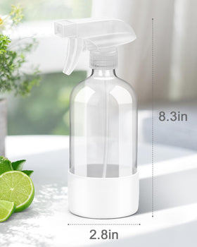 Rionisor glass spray bottle in use for misting plants