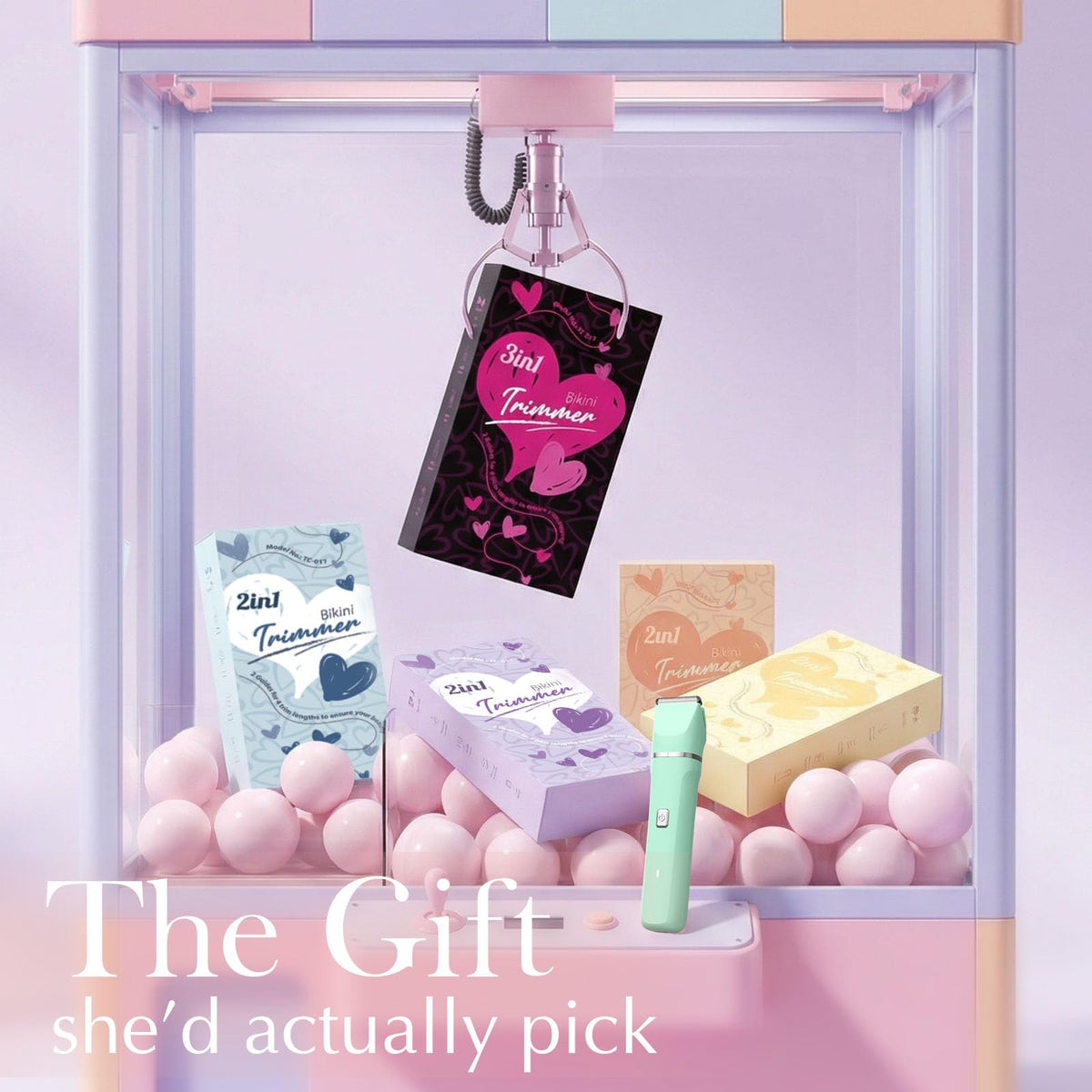 Risina Bikini Trimmer and accessories in gift packaging