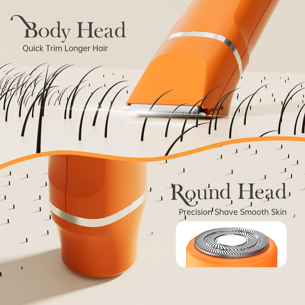Risina Electric Razor with ergonomic grip in hand