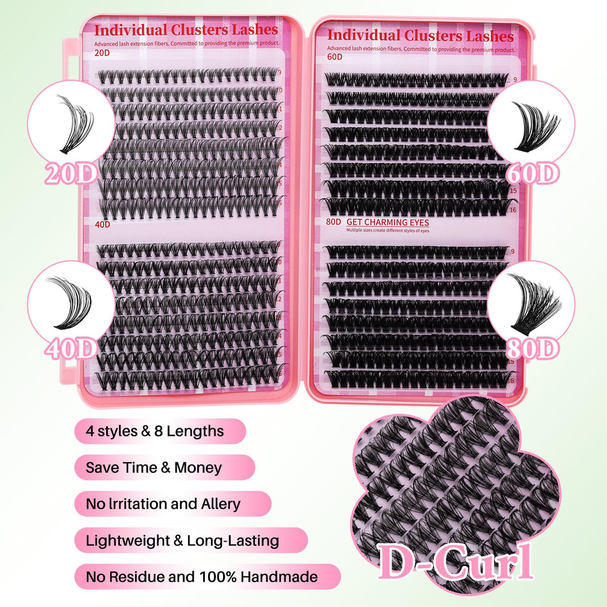 RITALASH cluster lashes displayed in packaging