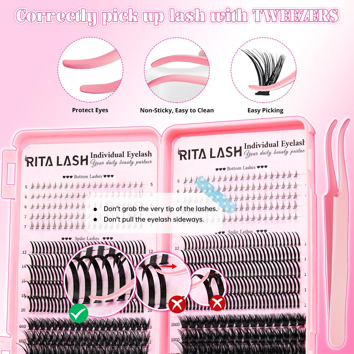 RITALASH cluster lashes displayed in packaging