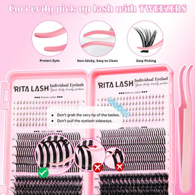 RITALASH cluster lashes displayed in packaging