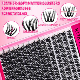RITALASH Cluster Lashes packaging with detailed specifications