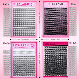 RITALASH Cluster Lashes with tweezers for application