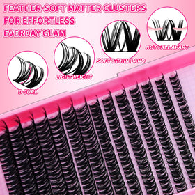 RITALASH Flora Hybrid Volume Wispy Cluster Lashes side view