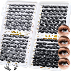 RITALASH Lash Clusters 640PCS front view with mixed styles