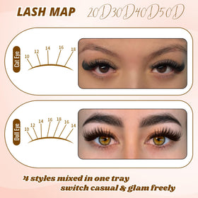 RITALASH lash clusters in a beauty routine setting