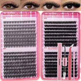 RITALASH Lash Clusters Kit with 640 pieces and accessories