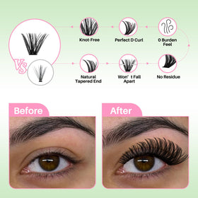 RITALASH Lash Clusters Kit with lashes displayed on a surface