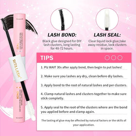 RITALASH Lash Clusters Kit with lashes in use