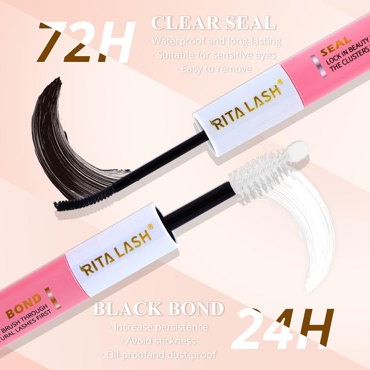 RITALASH Lash Extension Kit displayed with instructions