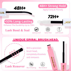 RITALASH spike lashes in a close-up view