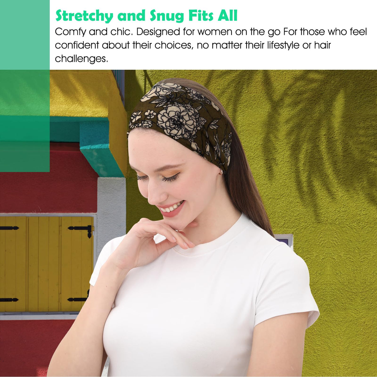 RITOPER headband styled for casual outing