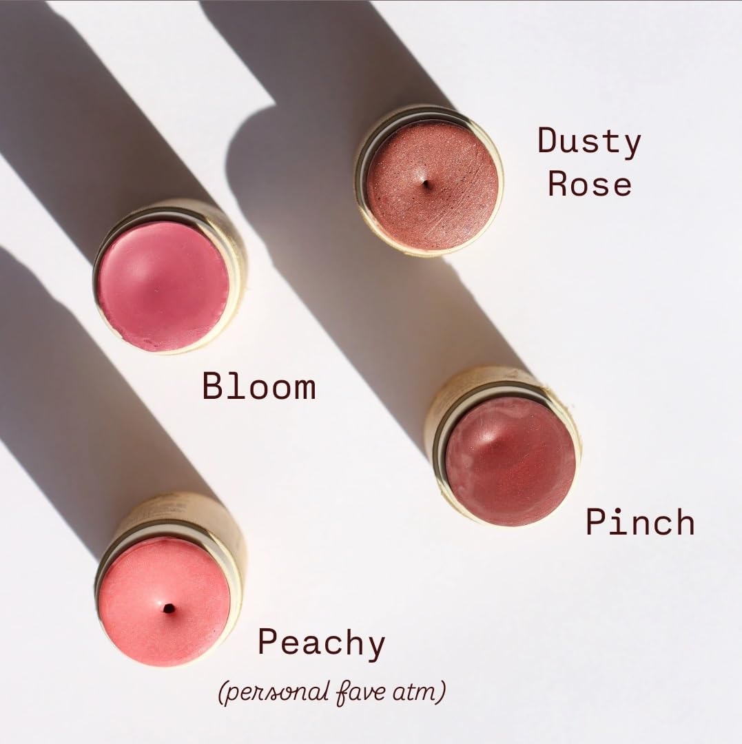 River Organics Blush Multi-Use Stick Dusty Pink applied on cheeks