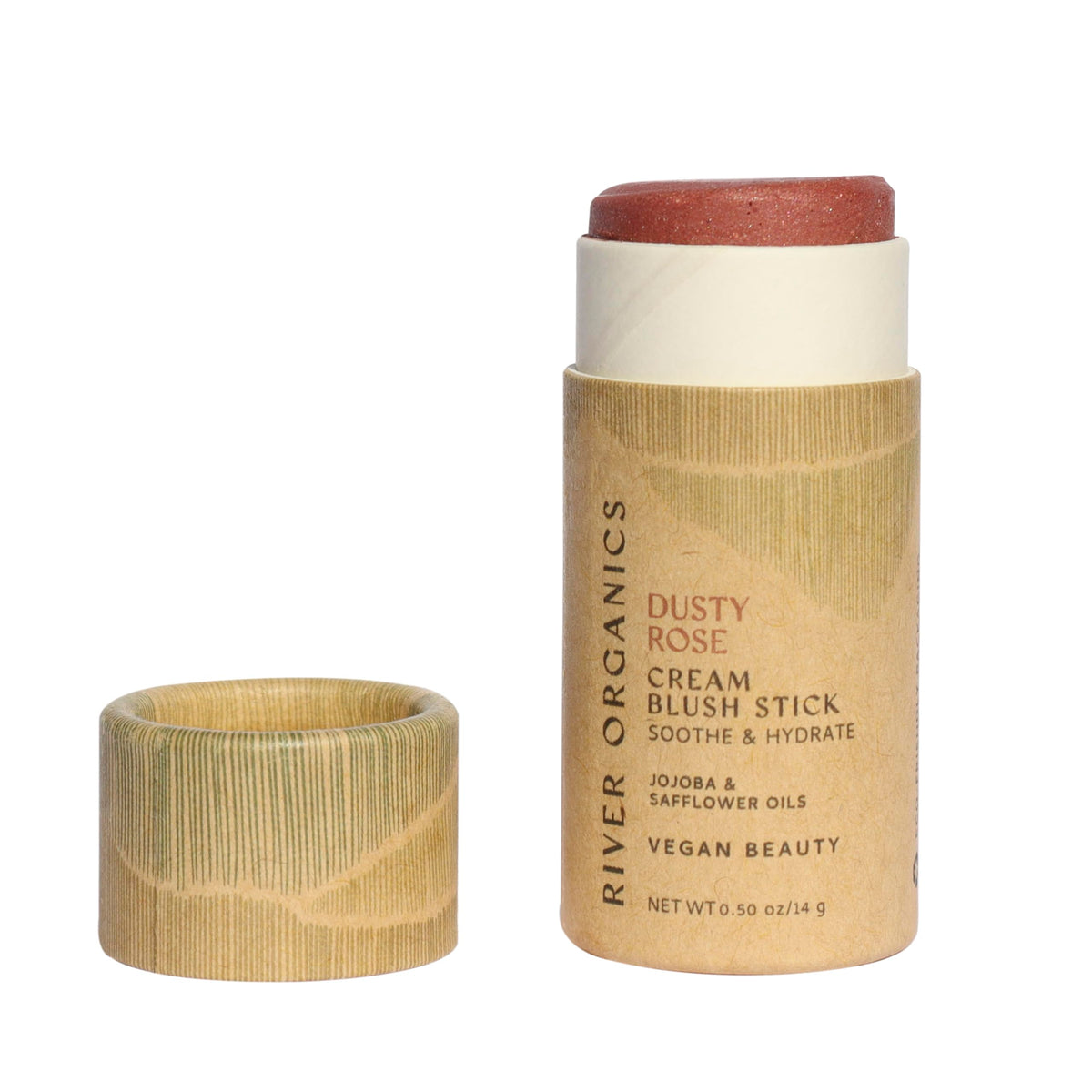 River Organics Blush Multi-Use Stick Dusty Pink front view