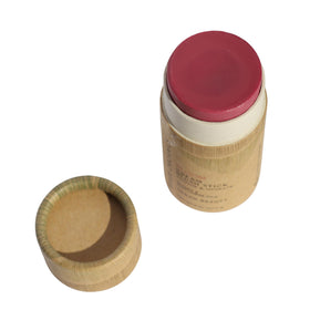 River Organics Cream Blush Stick Bloom Light Pink in hand