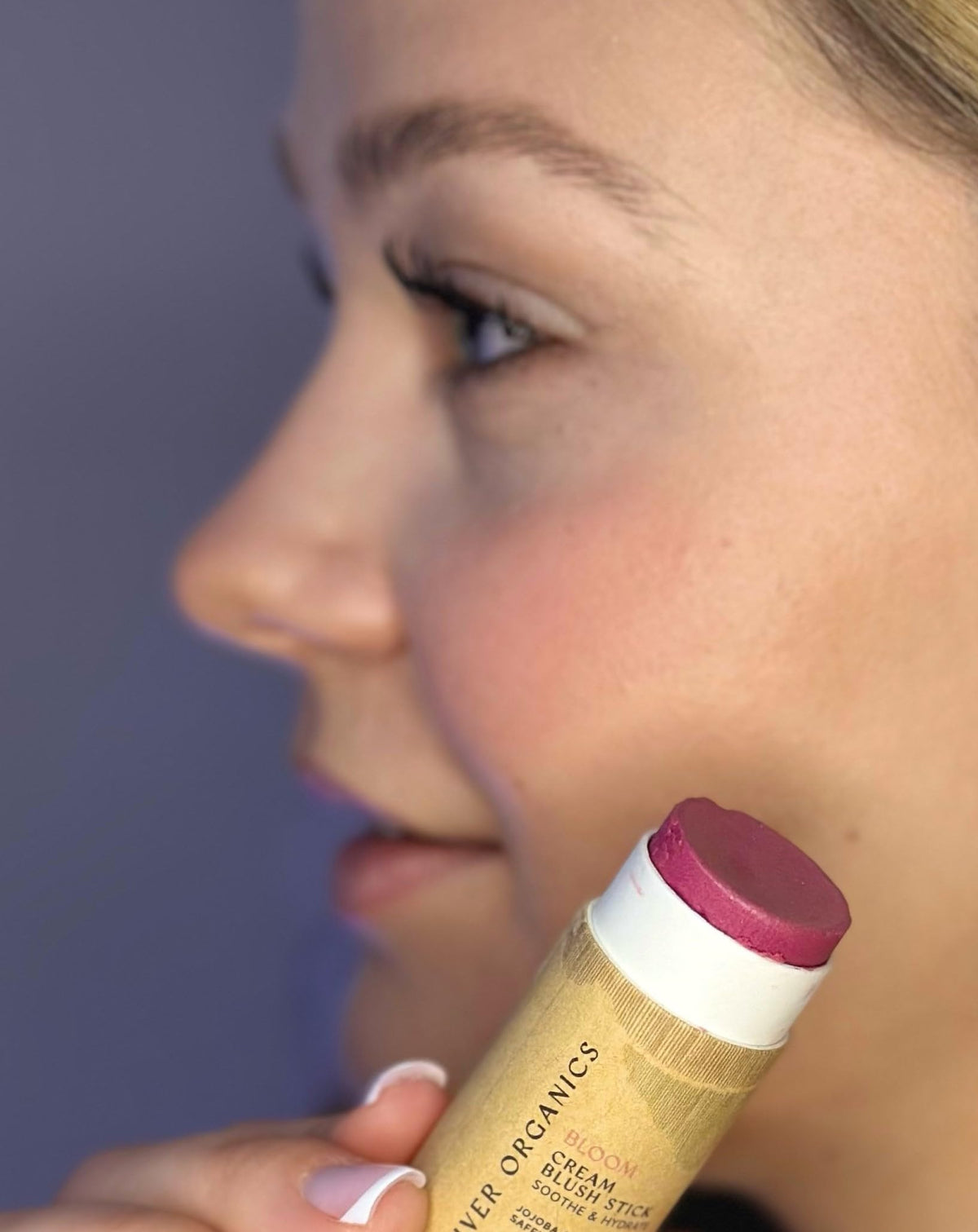 River Organics Cream Blush Stick Bloom Light Pink packaging