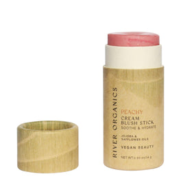 River Organics Cream Blush Stick Peachy front view