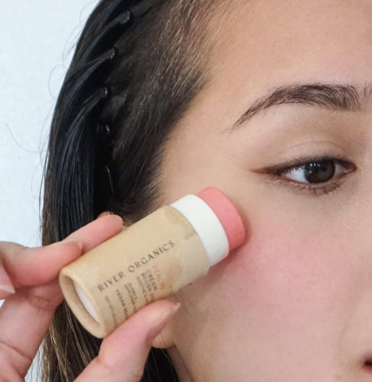 River Organics Cream Blush Stick Peachy packaging
