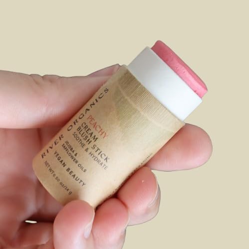 River Organics Cream Blush Stick Peachy side view