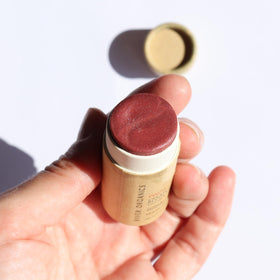 River Organics Cream Blush Stick Pinch application on cheeks