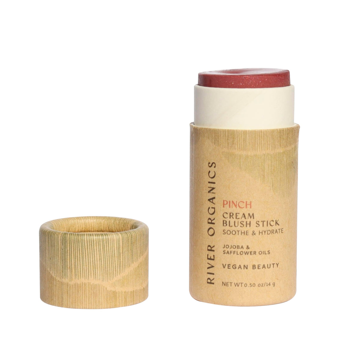 River Organics Cream Blush Stick Pinch front view