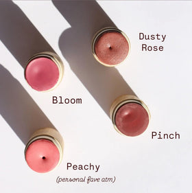 River Organics Cream Blush Stick Pinch with other makeup products