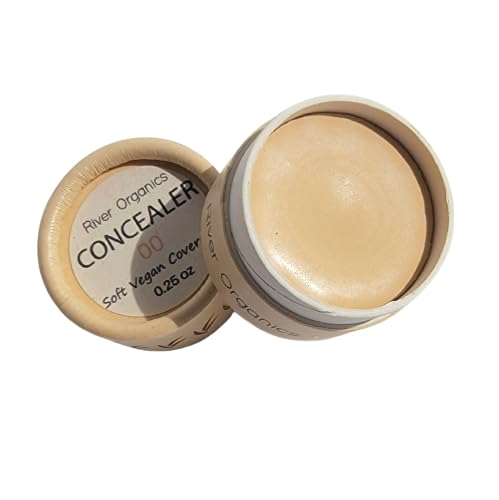 River Organics Zero-Waste Concealer 00 - Pale front view in compostable jar
