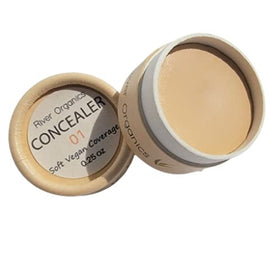River Organics Zero-Waste Concealer Color 01 front view in paper jar