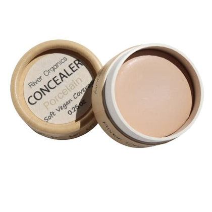 River Organics Zero-Waste Concealer Porcelain front view in compostable jar
