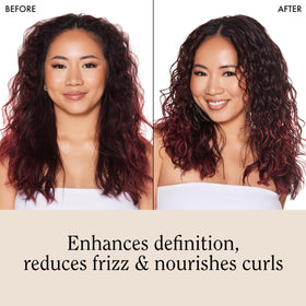 Rizos Curls 3-Step Styling Kit displayed on a bathroom counter