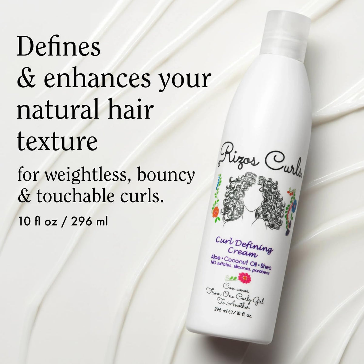 Rizos Curls Curl Defining Cream 330g side view