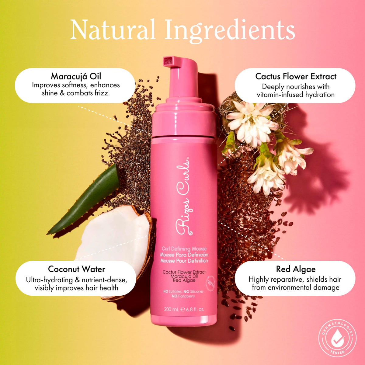 Rizos Curls Curl Defining Mousse application on curly hair